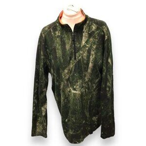 Reel Legends Mens 1/4 Zip Camo Pullover Fleece Sweatshirt, size XL